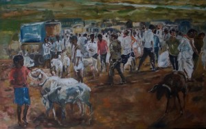 Ziegenmarkt in Indien